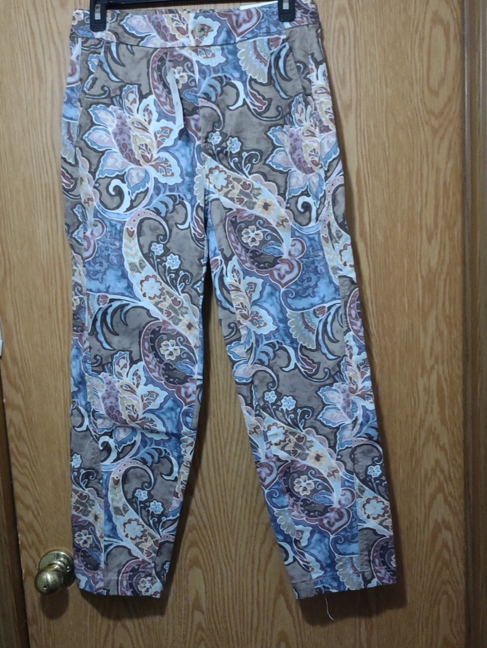 Chico's Paisley Tapered Pant Swirl Floral Zippered Pant Fashion Mossy Grove .